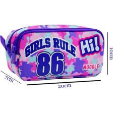 Muggle Girls Rule 2 Bölmeli Kalem Çantası MU-6849