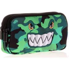 Kaukko Kids&love Üç Bölmeli Erkek Çocuk Kalem Çantası - Yeşil Dinazor Kalemlik