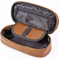 Bback Oval Hazneli Suni Deri Kalemlik Taba
