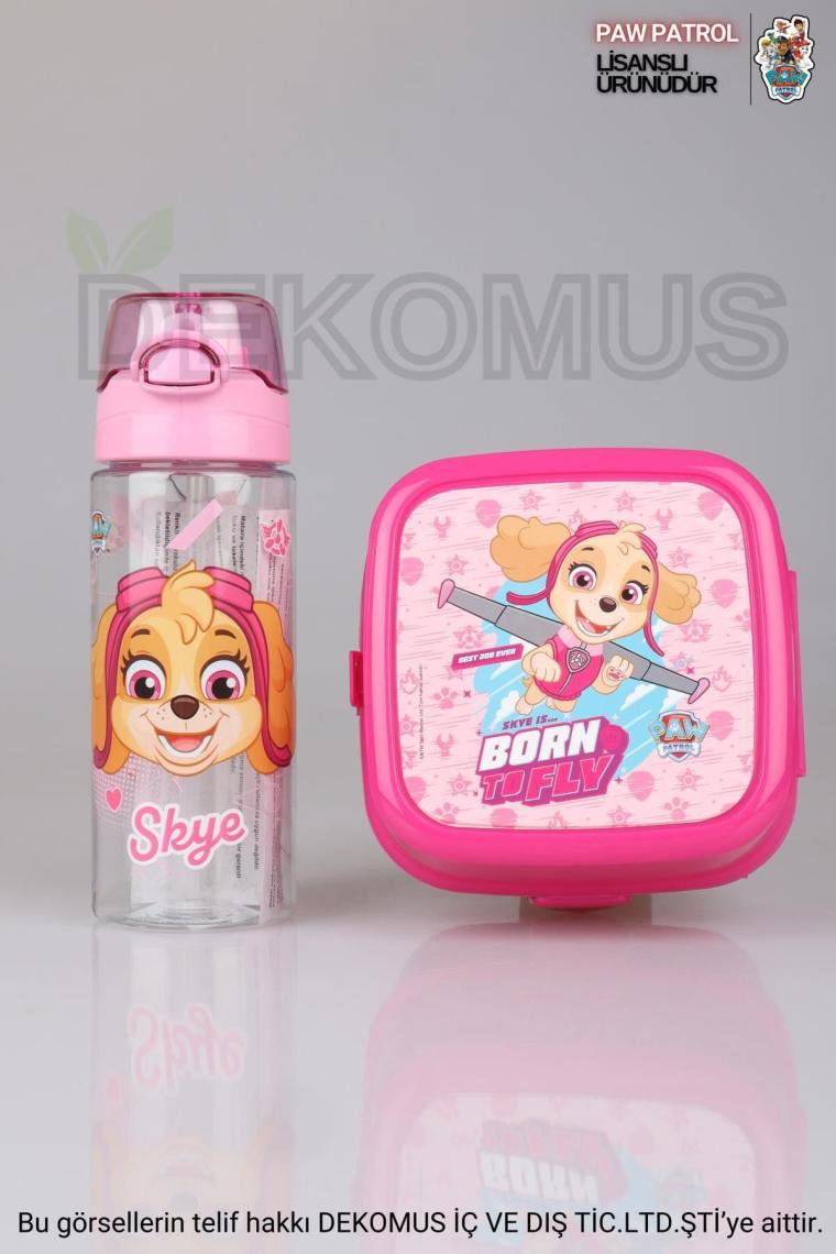 Paw Patrol Dekomus Lisanslı Paw Patrol Trıtan Matara 500 ml ve Çift Katlı Beslenme Kabı Seti