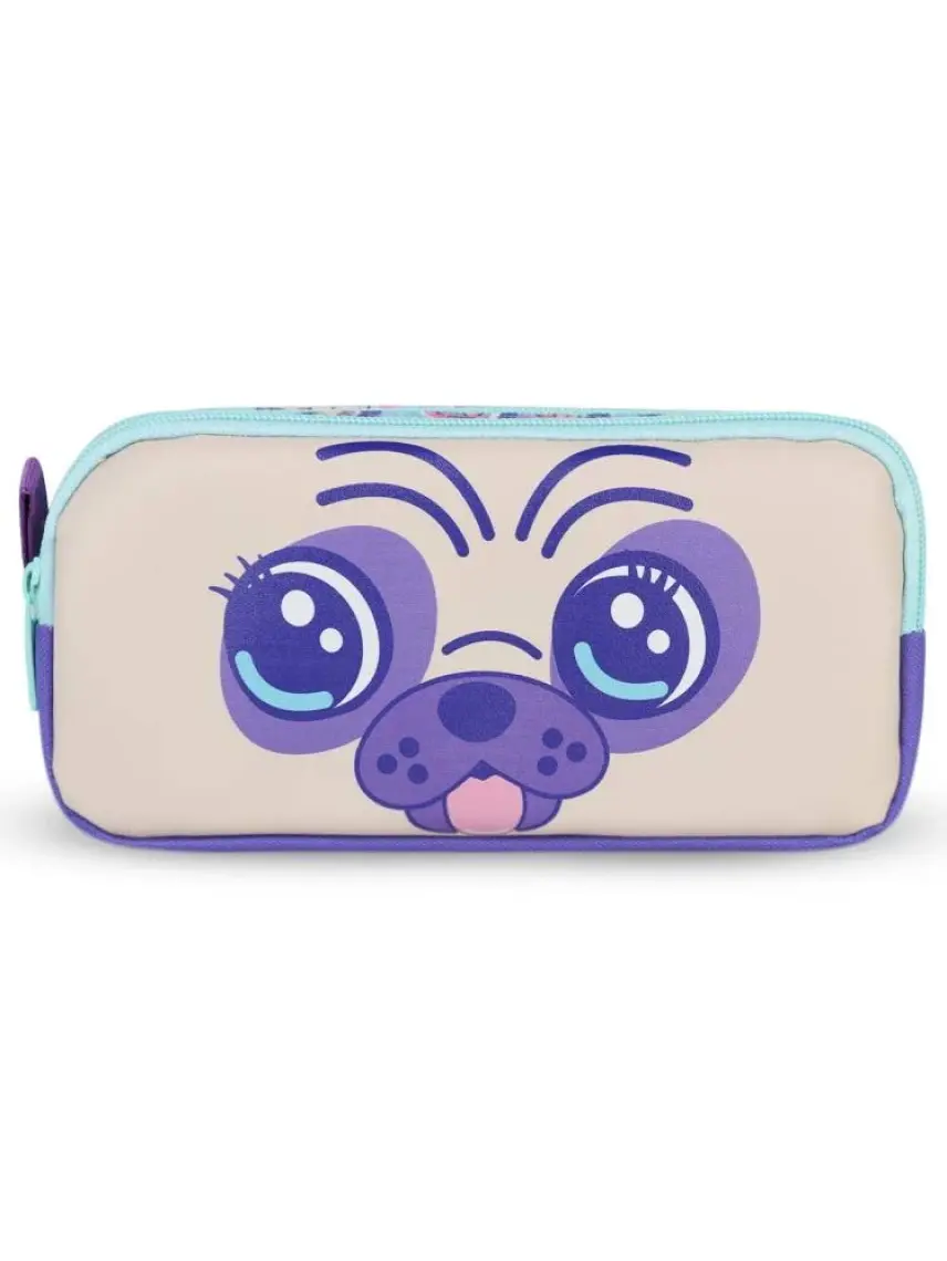 Muggle Dog Mor 2 Gözlü Kalemlik Çantası (MU-7020)