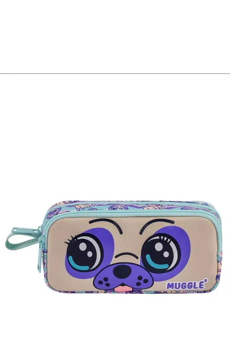 Muggle Dog Mor 2 Gözlü Kalemlik Çantası (MU-7020)