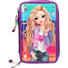 Top Model 3 Fermuarlı Kalem Kutusu 10628