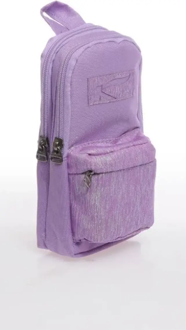 Kaukko Bright Simli Kalem Çantası (Kalemlik) Lila K2122