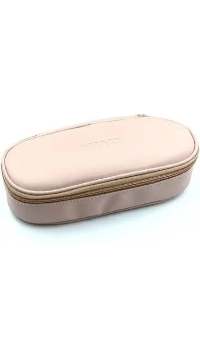 Bback Oval Hazneli Suni Deri Kalemlik Toz Pembe