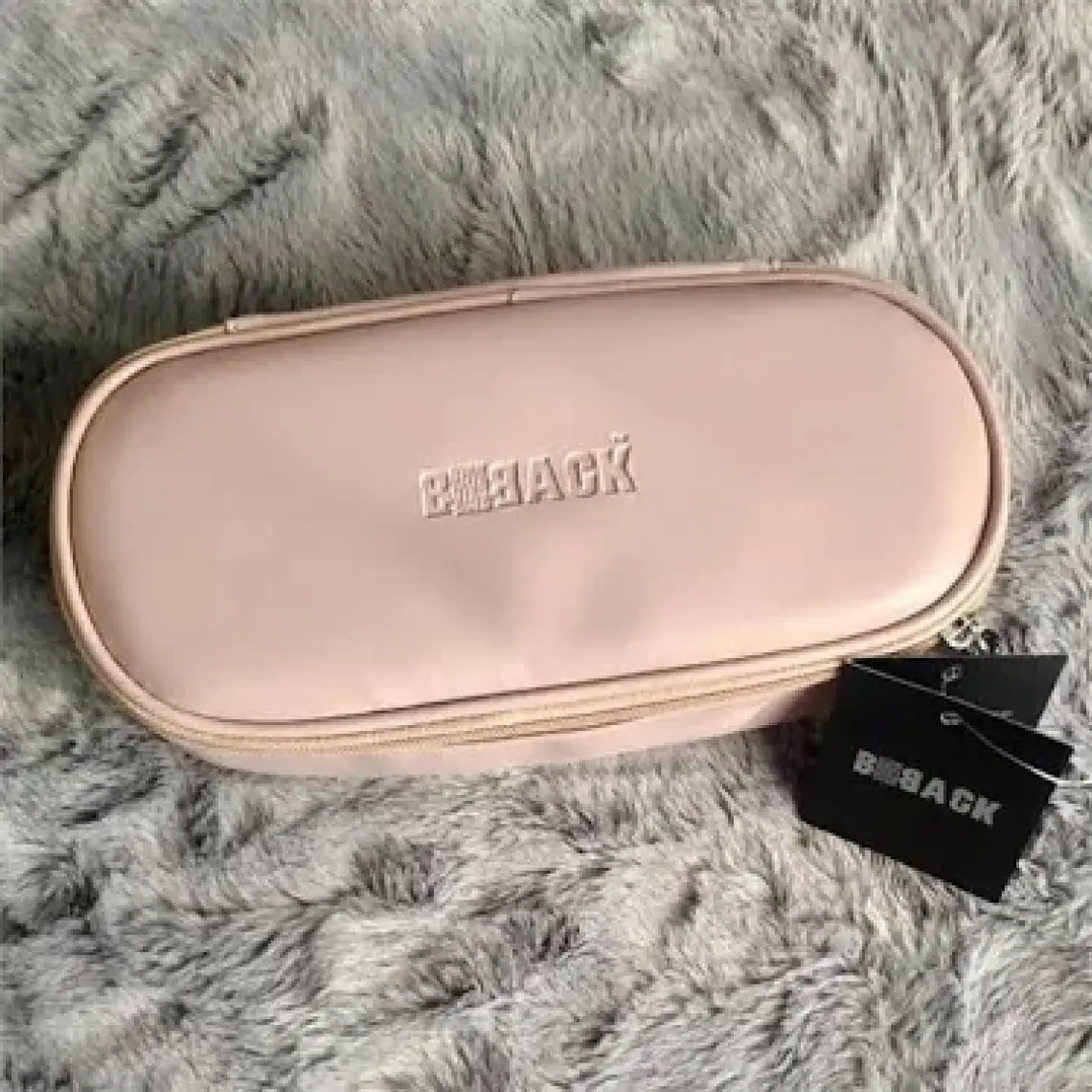 Bback Oval Hazneli Suni Deri Kalemlik Toz Pembe