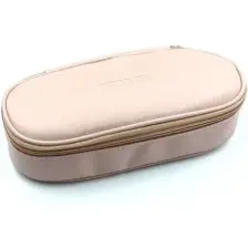 Bback Oval Hazneli Suni Deri Kalemlik Toz Pembe