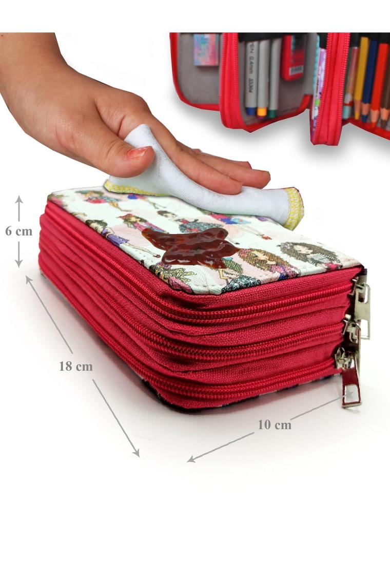 Limmy Kalem Kutusu Model Kızlar Moda Fashion Kawai Organizer Kalemkutu Üç Bölmeli Kalemlik