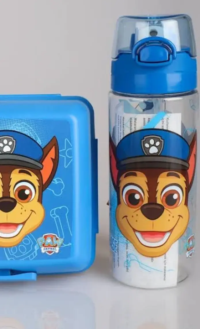 Paw Patrol Dekomus Lisanslı Paw Patrol Trıtan Matara 500 ml ve Çift Katlı Beslenme Kabı Seti