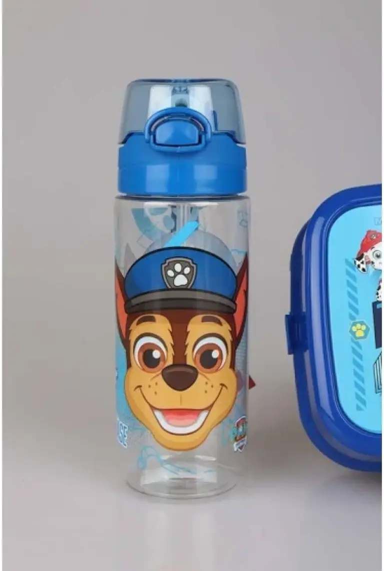 Paw Patrol Dekomus Lisanslı Paw Patrol Trıtan Matara 500 ml ve Çift Katlı Beslenme Kabı Seti