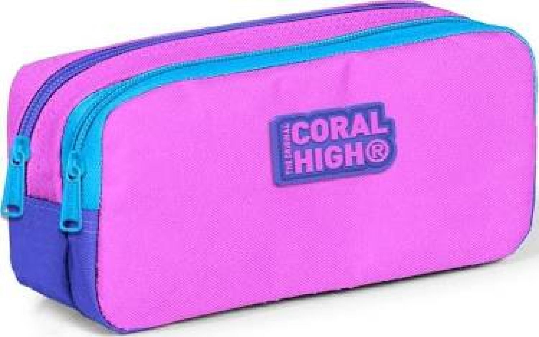 Coral High Kids Açık Pembe Lavanta Iki Bölmeli Kalem Çantası 22189