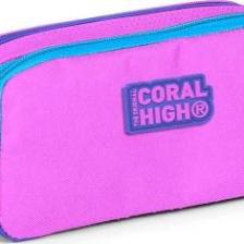 Coral High Kids Açık Pembe Lavanta Iki Bölmeli Kalem Çantası 22189