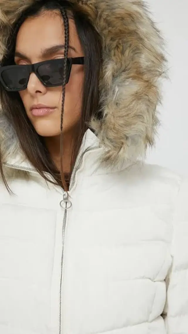 Only New Ellan Quilted Kadın Beyaz Mont
