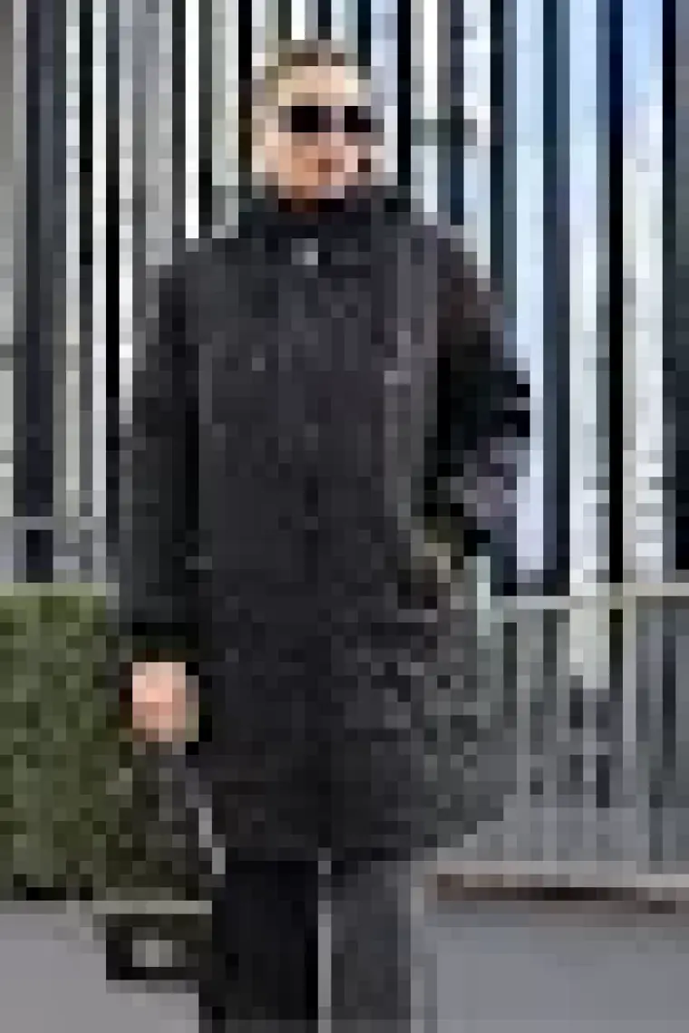 5138 Kapitone Uzun Şişme Mont - Bej
