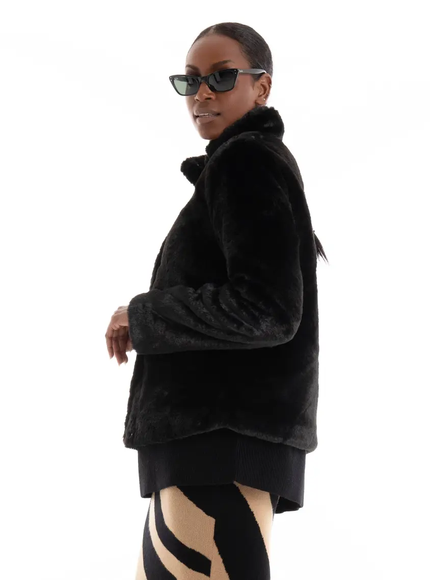 Only Onlnewvıda Faux Fur Jacket cc Otw Siyah