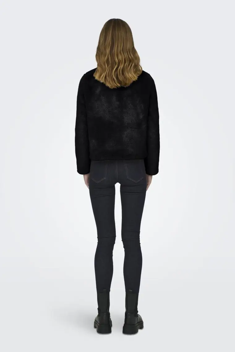 Only Onlnewvıda Faux Fur Jacket cc Otw Siyah