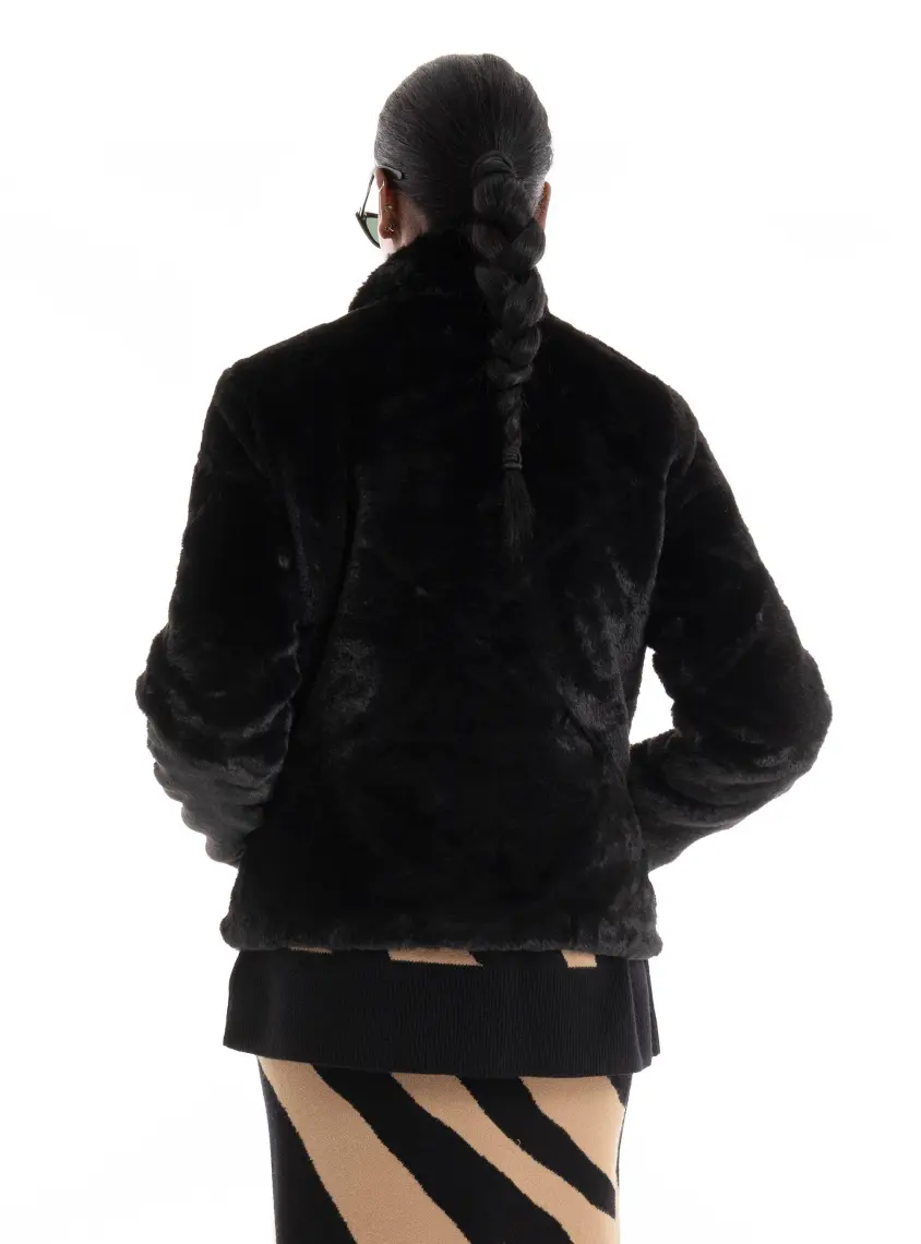 Only Onlnewvıda Faux Fur Jacket cc Otw Siyah