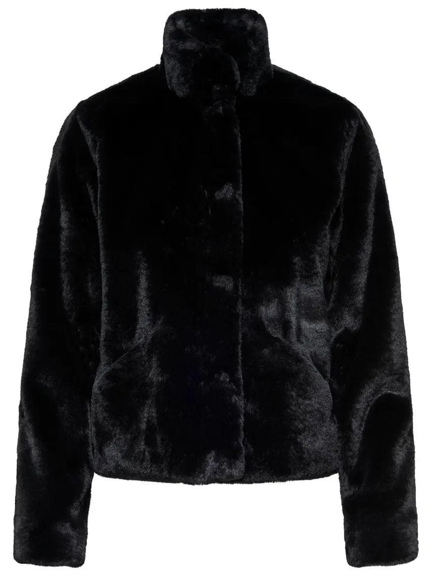 Only Onlnewvıda Faux Fur Jacket cc Otw Siyah
