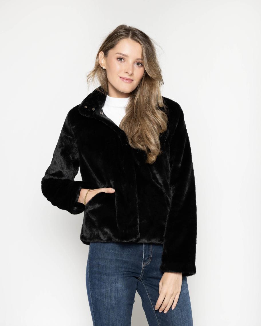 Only Onlnewvıda Faux Fur Jacket cc Otw Siyah