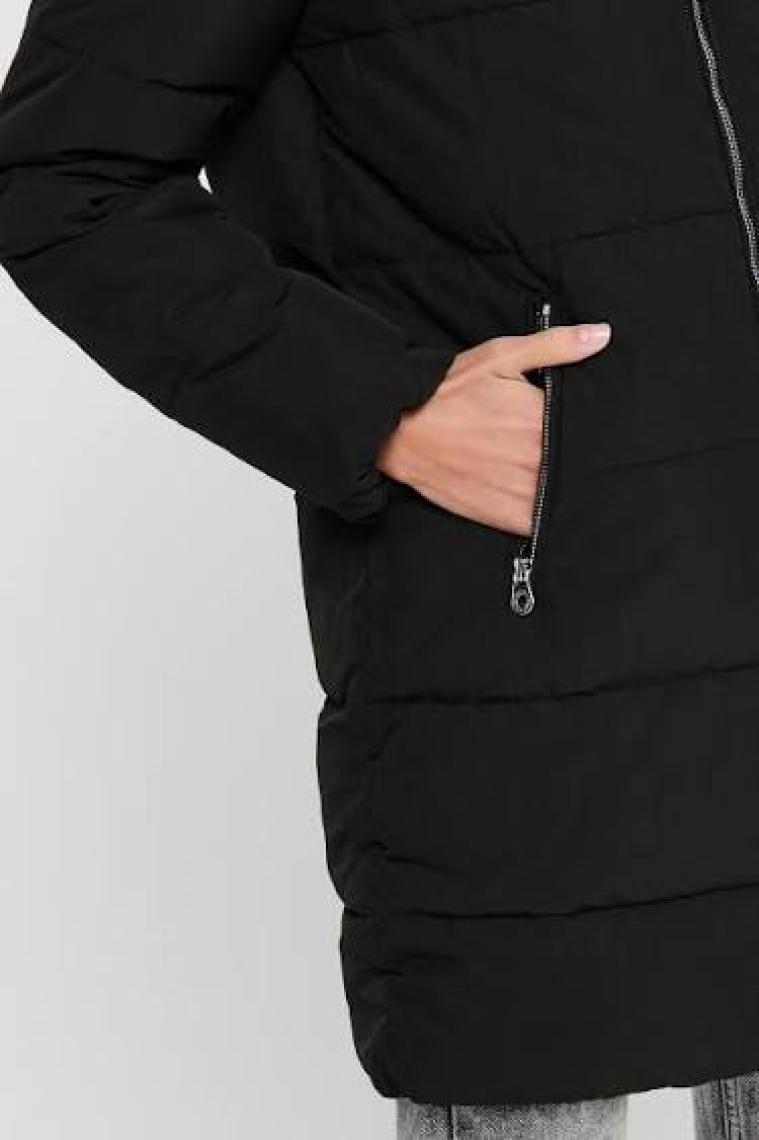 Only Dolly Long Puffer Coat Otw Noos Kadın Siyah Mont 15205369-02