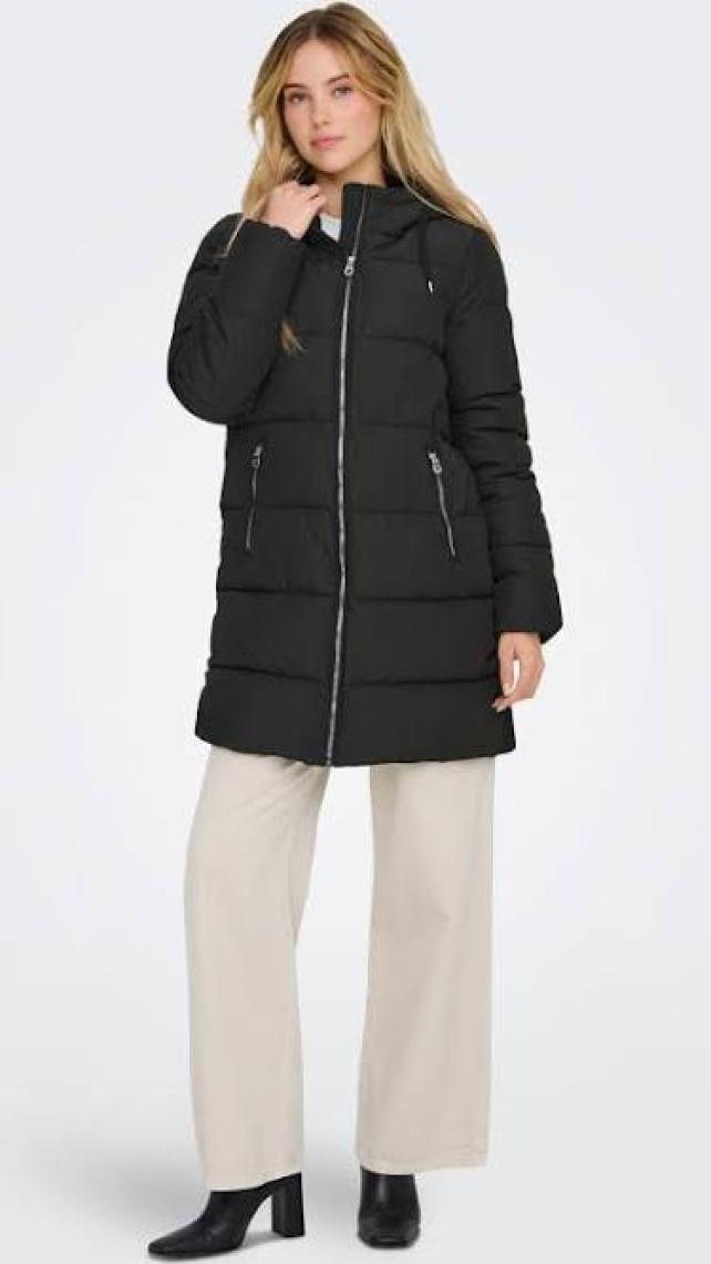 Only Dolly Long Puffer Coat Otw Noos Kadın Siyah Mont 15205369-02
