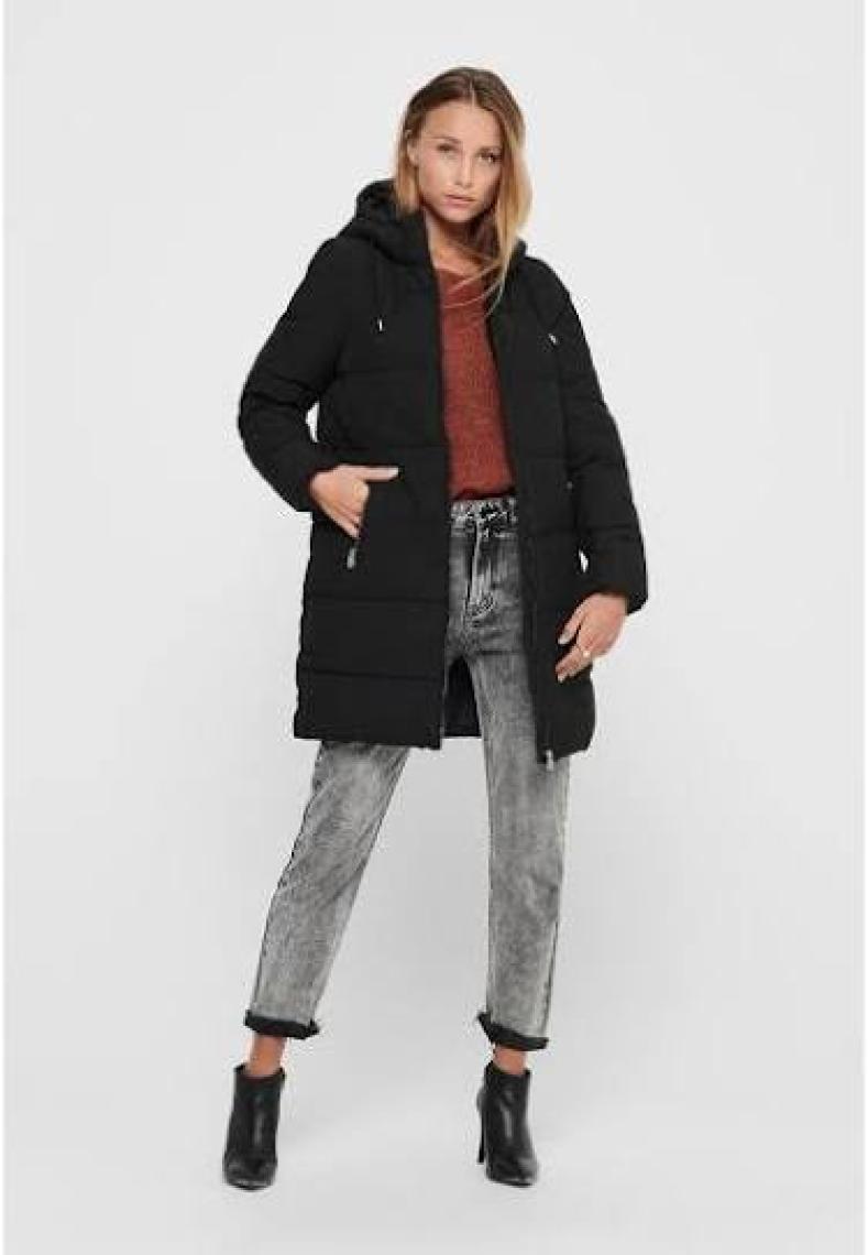 Only Dolly Long Puffer Coat Otw Noos Kadın Siyah Mont 15205369-02