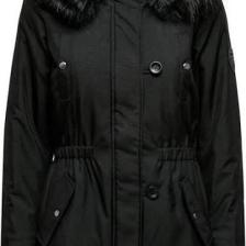 Only Iris Fur Winter Kadın Siyah Uzun Mont