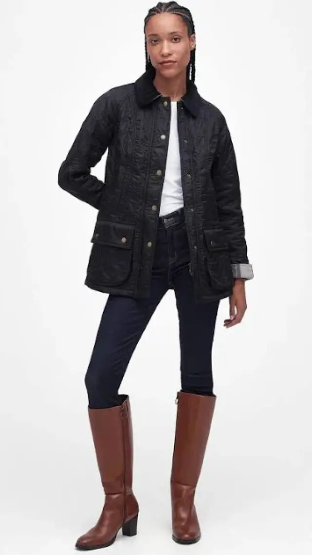 Barbour Beadnell Polar Kapitone Ceket BK91 Black