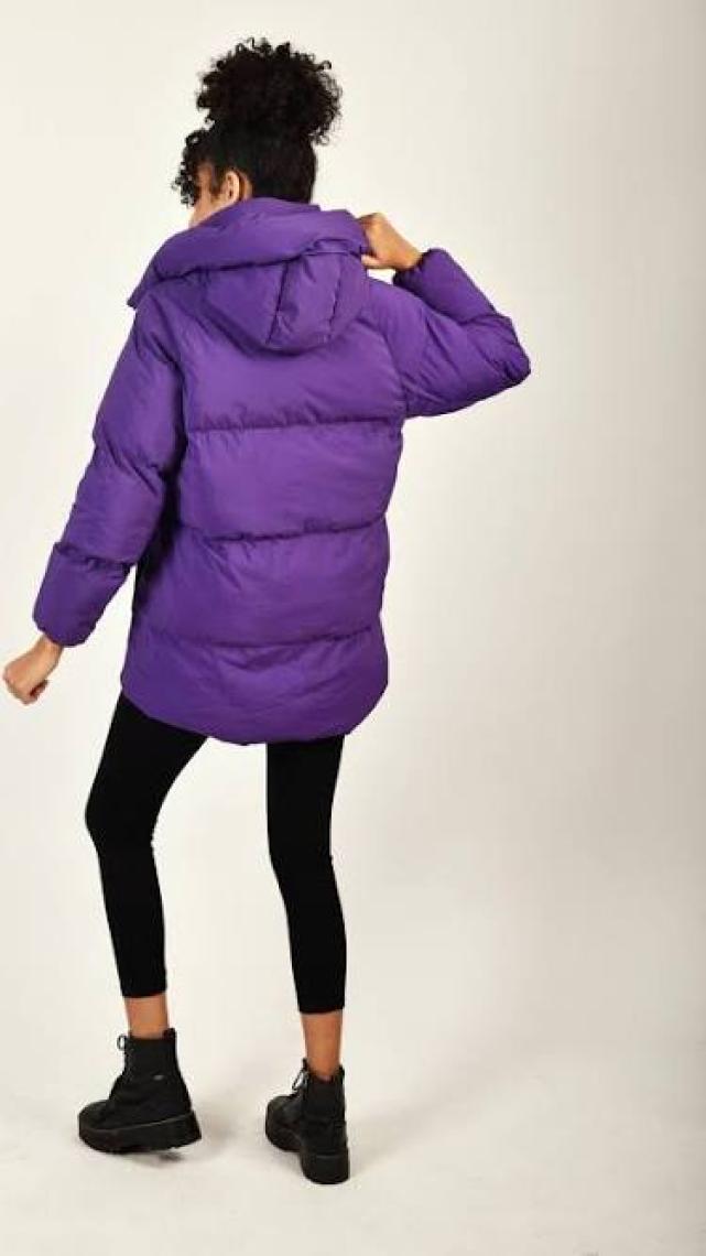 Rodi Oversize Kapüşonlu Düz Uzun Kollu Kadın Şişme Mont RD23KB020584