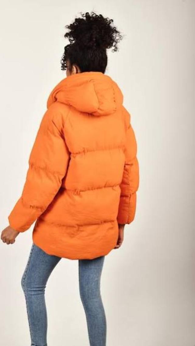 Rodi Oversize Kapüşonlu Düz Uzun Kollu Kadın Şişme Mont RD23KB020584