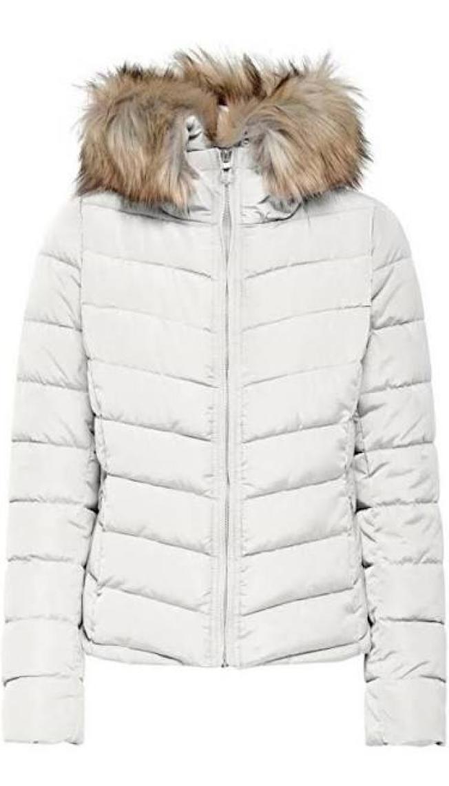 Only New Ellan Quilted Kadın Beyaz Mont