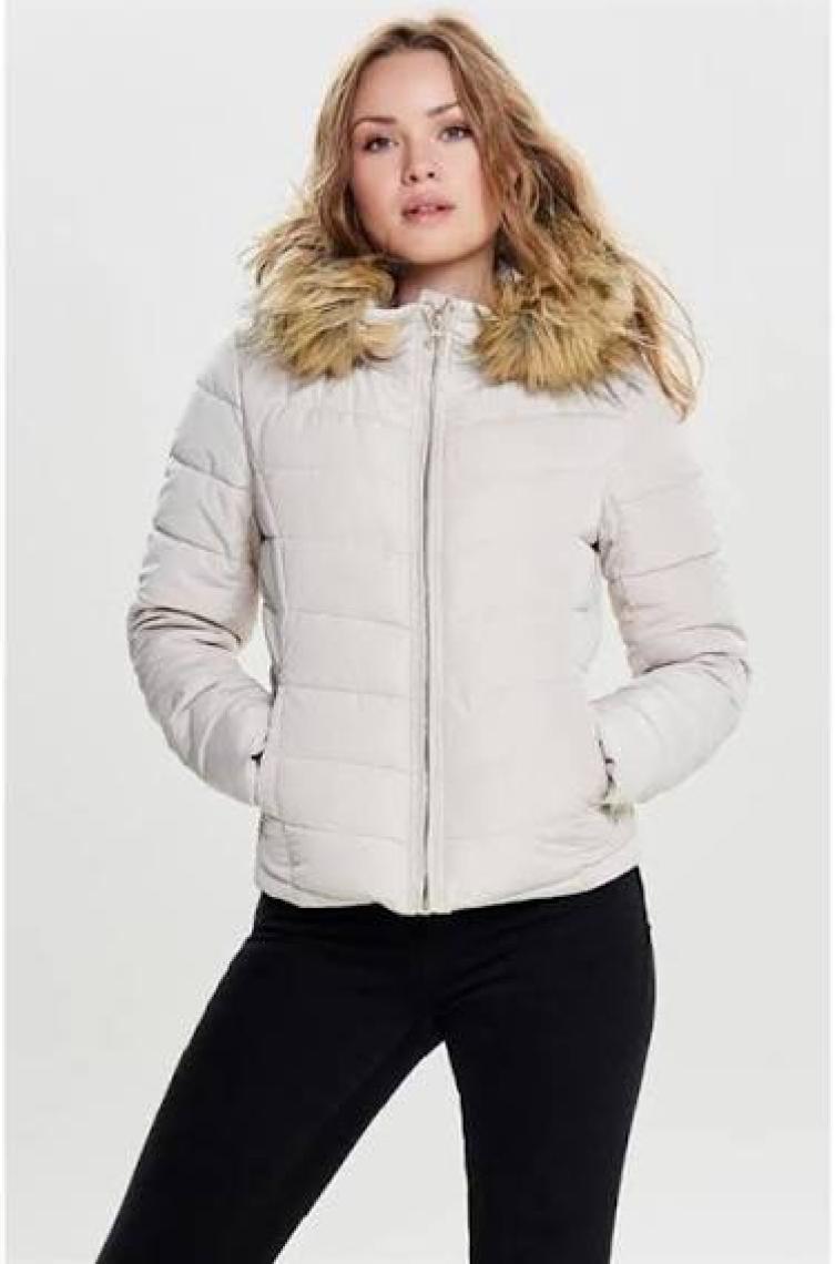 Only New Ellan Quilted Kadın Beyaz Mont