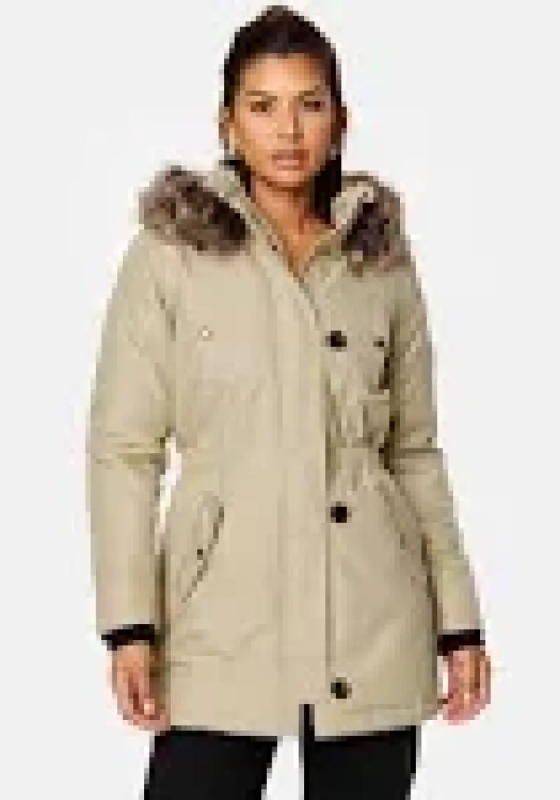 Only Kadın Kapüşonlu Uzun Mont Parka 15213755