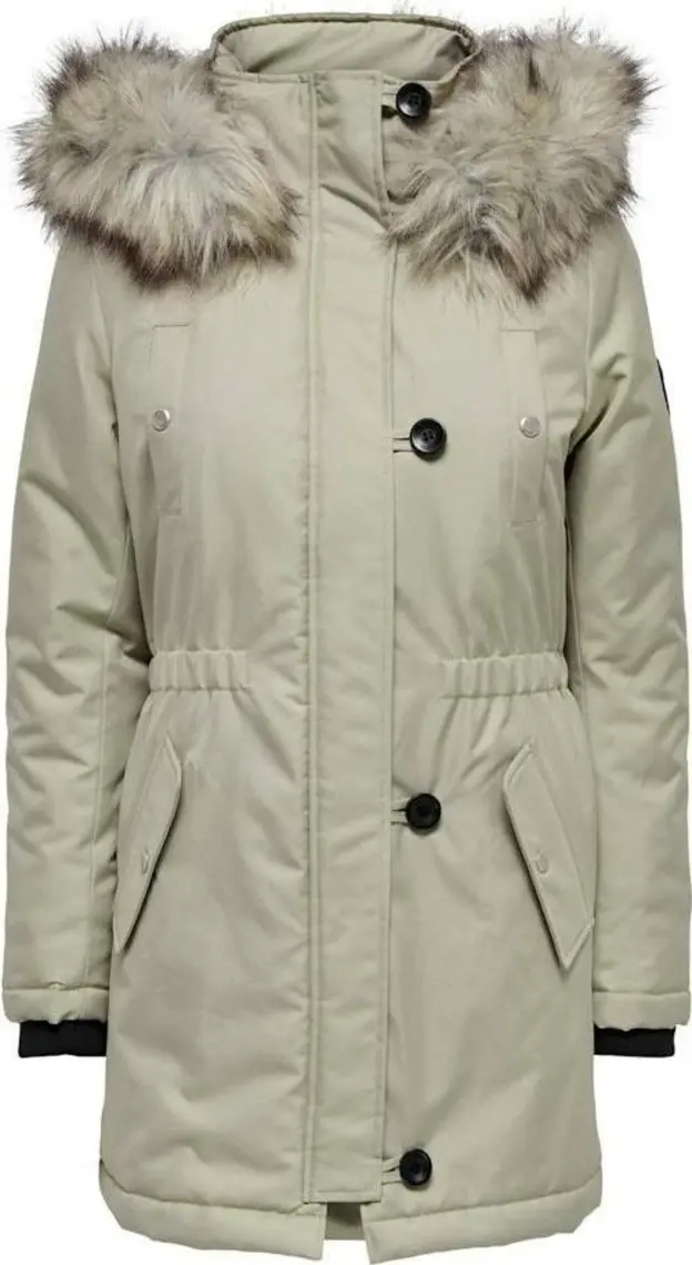 Only Kadın Kapüşonlu Uzun Mont Parka 15213755
