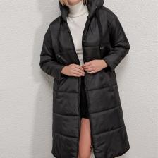 Hazelin Kadın Kapşonlu Uzun Oversize Şişme Mont HZL22W-BD151201