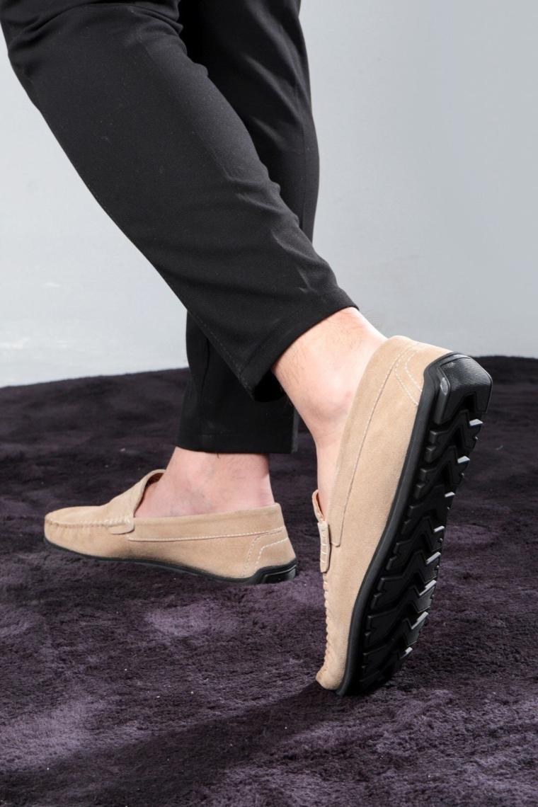 Naran Hakiki Deri Erkek Günlük Ayakkabı, Loafer Ayakkabı, Hafif Ayakkabı, Süet Ayakkabı