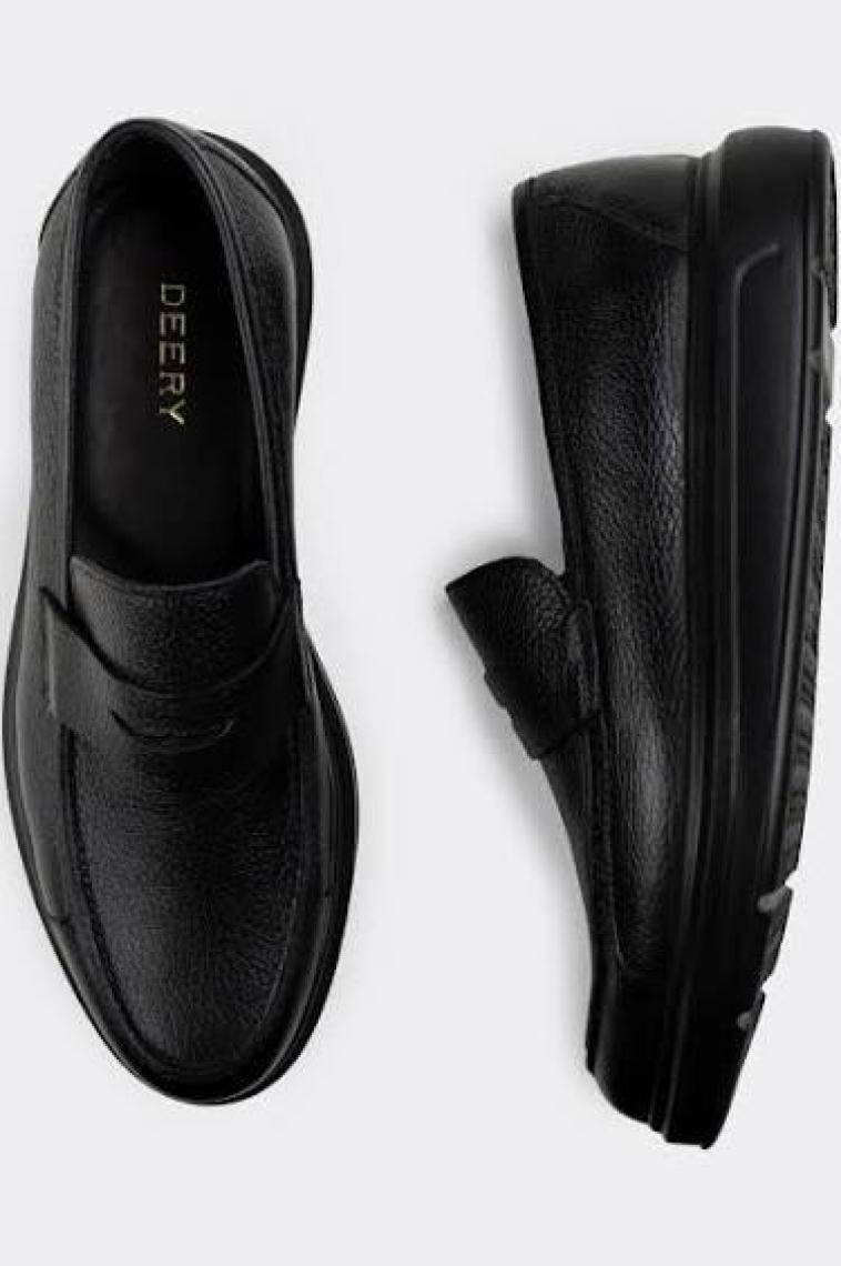 Deery Deri Gri Comfort Erkek Loafer