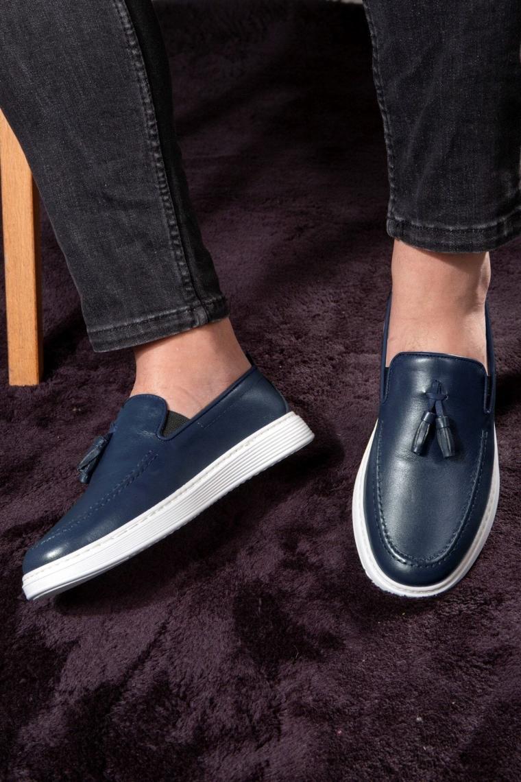 Fringe Hakiki Deri Erkek Günlük Ayakkabı, Loafer Ayakkabı, Hafif Ayakkabı, Yazlık Ayakkabı