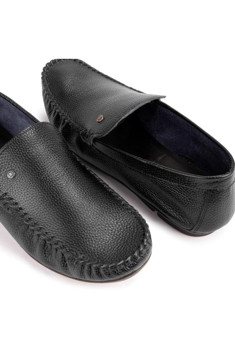 Attic Hakiki Deri Erkek Günlük Ayakkabı , Rok Loafer Ayakkabı Siyah