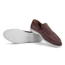 Facile Süet Hakiki Deri Erkek Günlük Ayakkabı Loafer Ayakkabı Kahverengi
