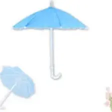 Süsle Bebek ve Parti Dekoratif SüS Şemsiyesi, 25 cm - Mavi