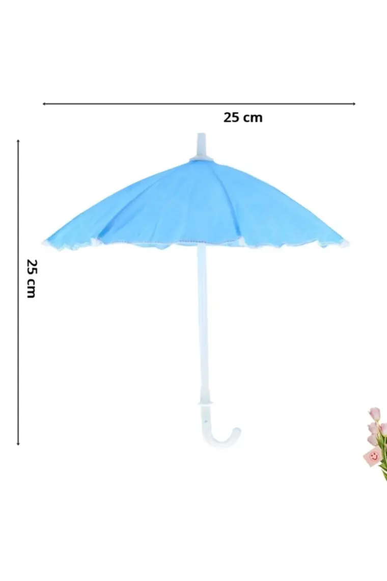 Süsle Bebek ve Parti Dekoratif SüS Şemsiyesi, 25 cm - Mavi