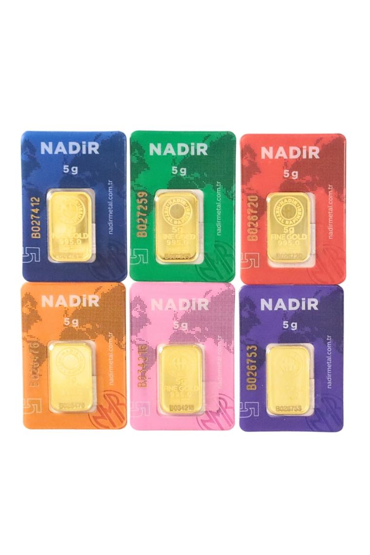 Nadir Gold 24 Ayar Külçe Gram Altın 5 Gr.  - Aynı Gün Kargo