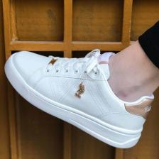 U.S. Polo Assn.  Exxy Metal Arma Arka Parlak Bagcıklı Spor Aya Beyaz