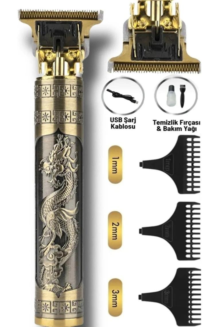 Kuru Kafa T Bıçaklı Saç Sakal Ense Çizim Epilasyon Öncesi Tıraş Traş Makinesi