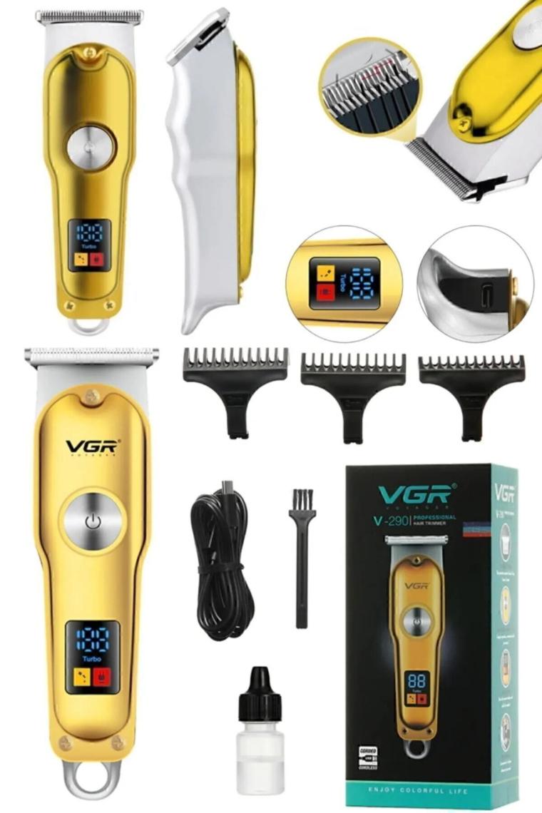 Mbois Vgr V-290 Saç Kesme Elektrikli Tıraş Makinesi LED Akıllı Ekran Taşınabilir Saç Kesme