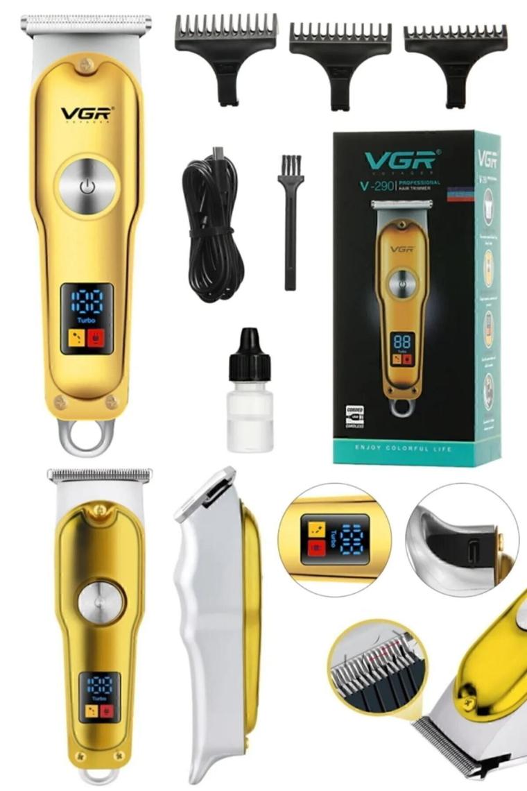 Mbois Vgr V-290 Saç Kesme Elektrikli Tıraş Makinesi LED Akıllı Ekran Taşınabilir Saç Kesme