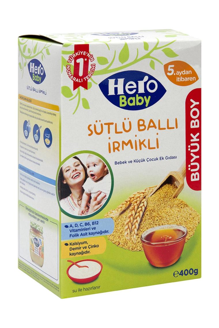 Sütlü Ballı İrmikli Ek Besin 400 gr Kavanoz Maması
