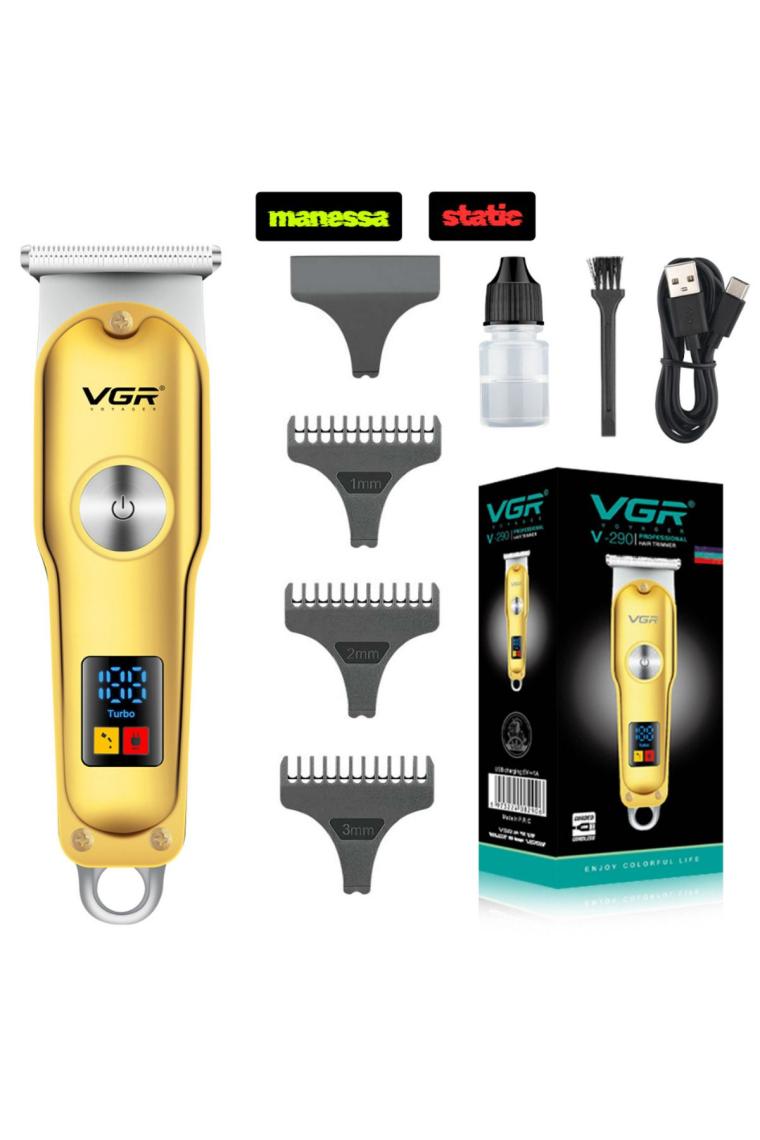 Mbois Vgr V-290 Saç Kesme Elektrikli Tıraş Makinesi LED Akıllı Ekran Taşınabilir Saç Kesme