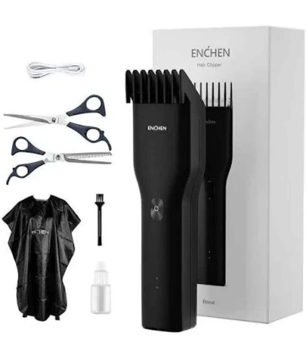 Enchen Boost Siyah Taşınabilir Şarjlı Saç Kesim Seti